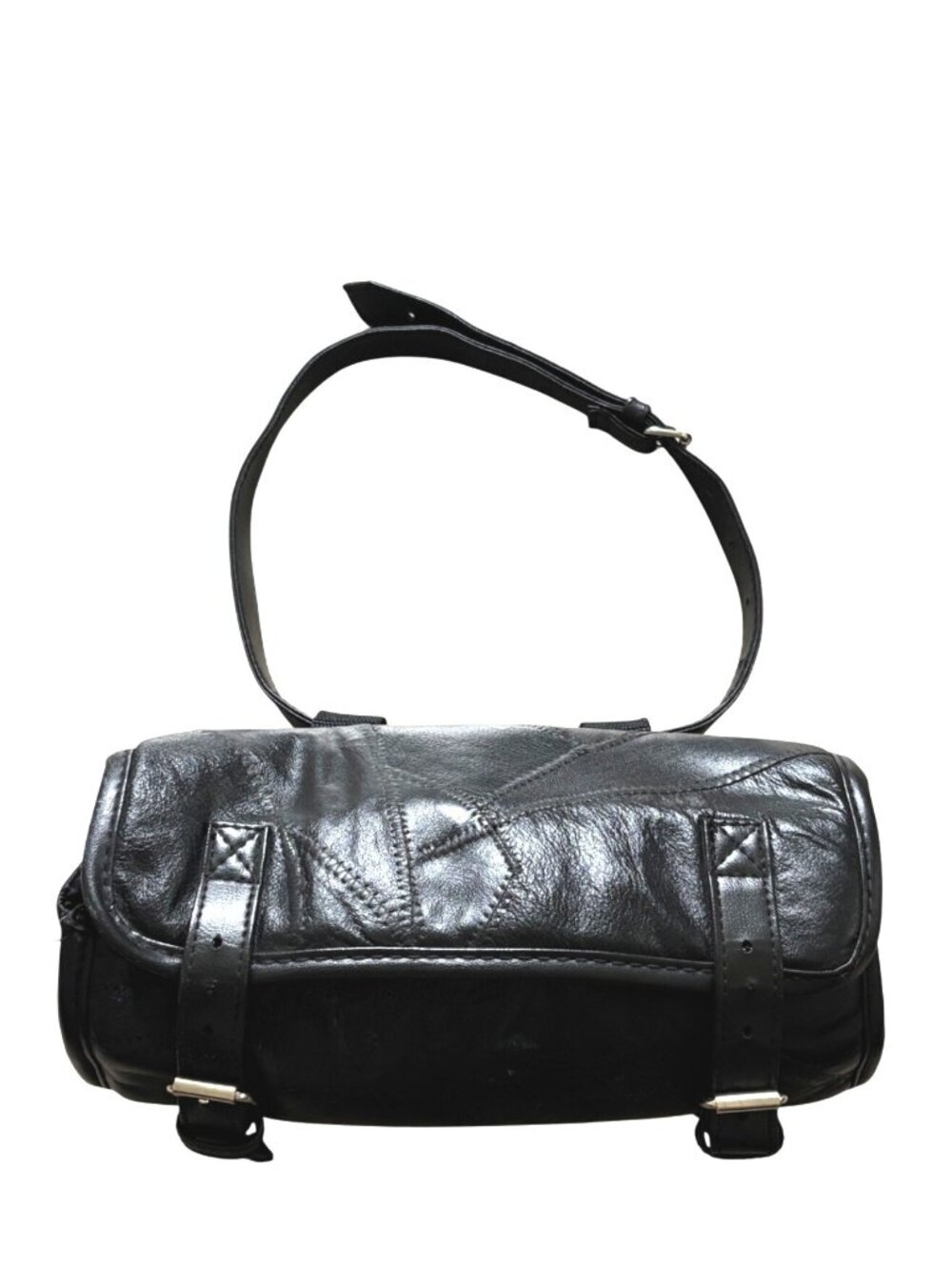 Diamond Plate Unisex Adult Utility Bag Motorcycle Biker Tools Buffalo Leather